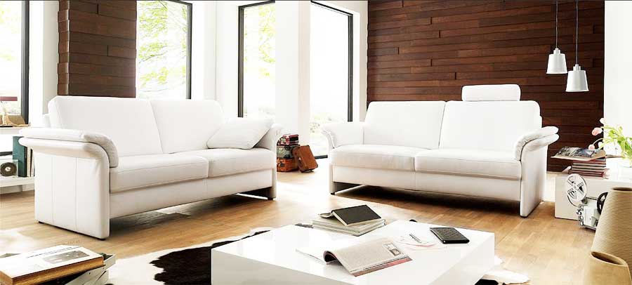 2 sitzer sofa leder weiß und gestells aus massivholz Wohnzimmer, 2 sitzer sofa leder weiß und gestells aus massivholz.
