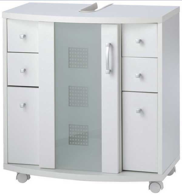 Waschbeckenunterschrank auf rollen und komplett mit 1 türig Badezimmer, Waschbeckenunterschrank auf rollen und komplett mit 1 türig.