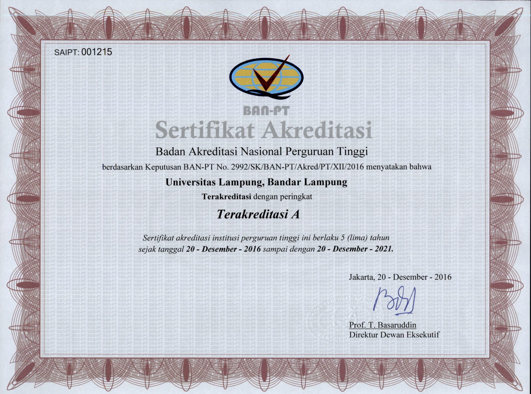 Akreditasi stie satu nusa bandar lampung