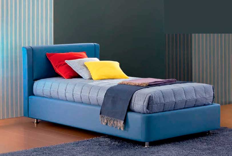 Schlafzimmer, Bett 100×200 blau kunstlederbezug mit bettkasten für bequeme Kindermöbel Ideen.  