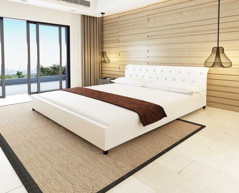 Schlafzimmer, Bett weiss 180×200 mit kopfteil bett und Holzrahmen für schönes Bett Ideen.  