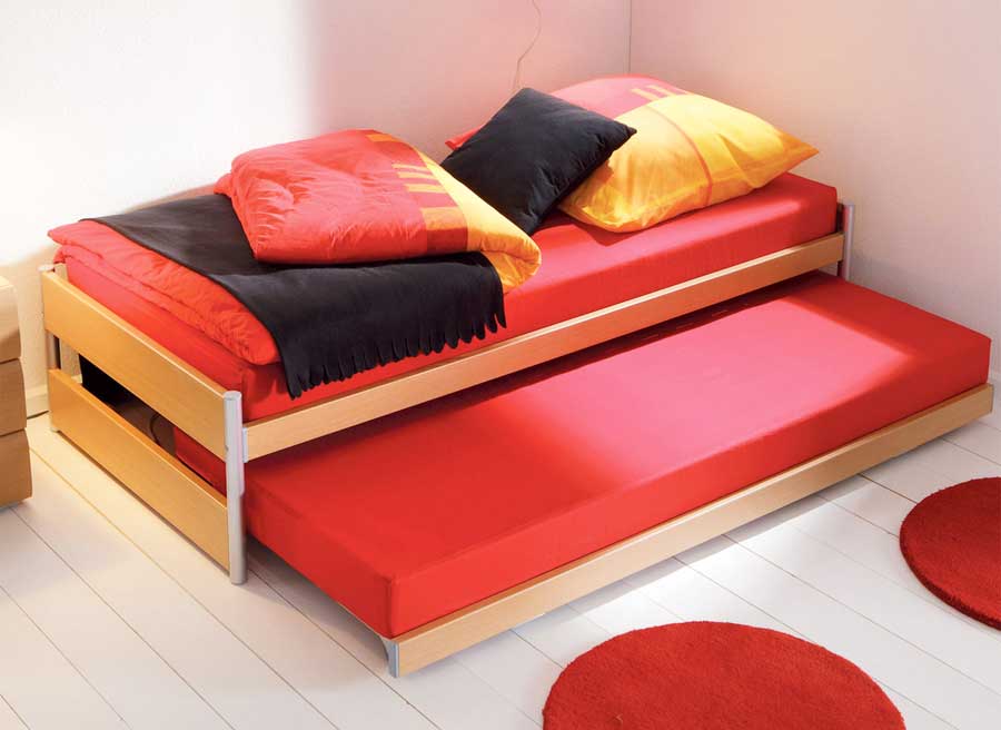 Schlafzimmer, Betten 100×200 mit bettkasten und Holzrahmen für Doppelbett Design Ideen.  