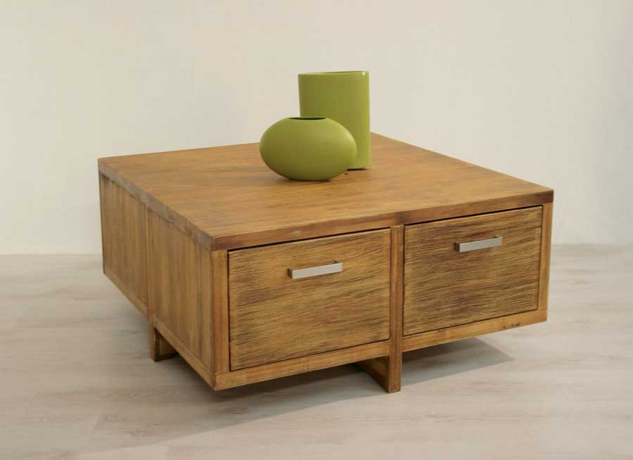 Couchtisch holz quadratisch mit zwei Schubladen und metallgriffe für rustikale Wohnzimmertisch Ideen Couchtisch holz quadratisch mit zwei Schubladen und metallgriffe für rustikale Wohnzimmertisch Ideen