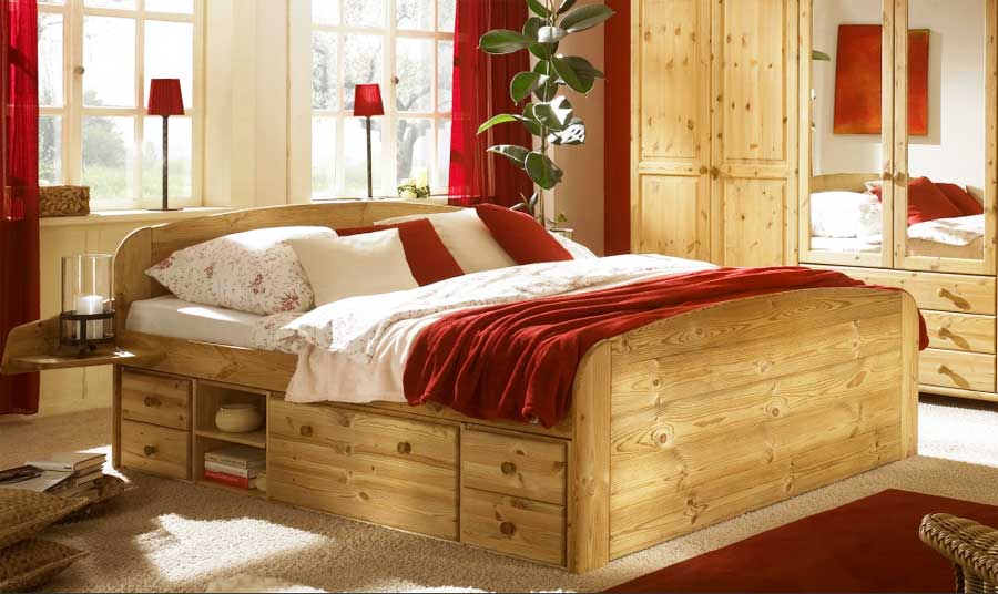 Futonbett mit bettkasten aus kieferholz mit qualität made in Europa Schlafzimmer, Futonbett mit bettkasten aus kieferholz mit qualität made in Europa.