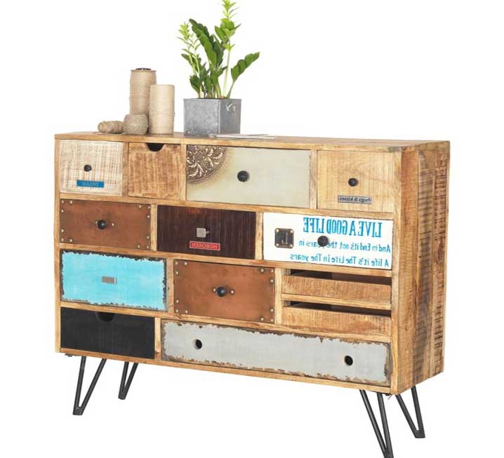 Schlafzimmer, Kommoden bunt mit Beinen aus Metall für Retro schlafzimmer sideboard buche Ideen.  