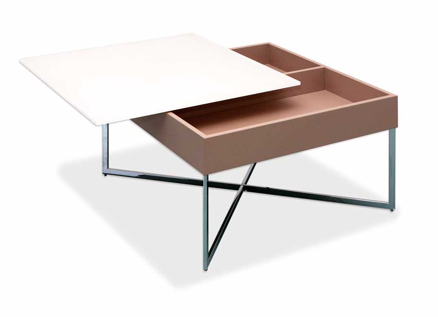 Wohnzimmer, Quadratische couchtische mit Stauraum und MDF platte für Retro Couchtisch Ideen.  