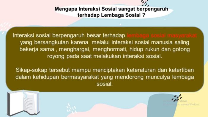 Rangkuman sosial interaksi pengaruh terhadap pembentukan lembaga