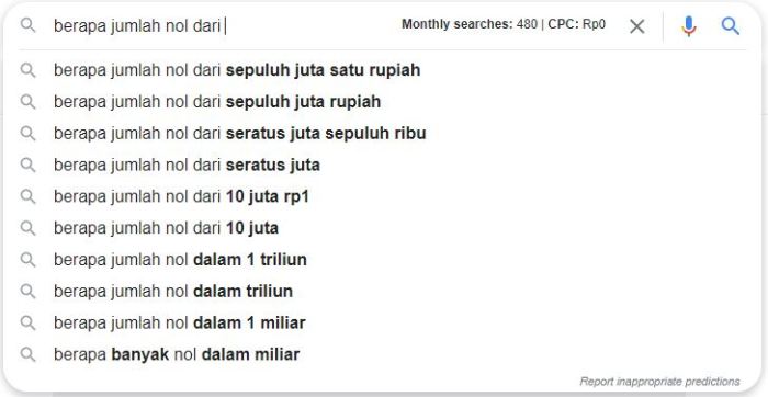 Berapa jumlah nol dari sepuluh juta satu rupiah