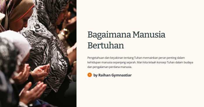 Bagaimana manusia bertuhan