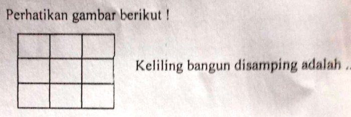 Keliling bangun disamping adalah