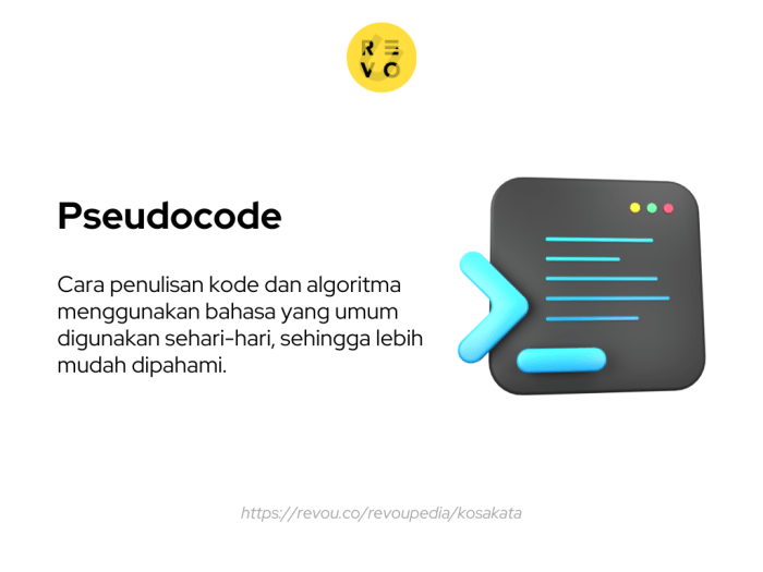 Pernyataan yang tidak benar tentang pseudocode adalah