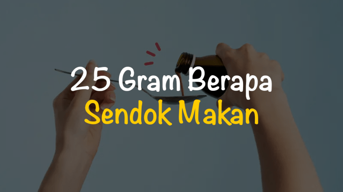 500 gr berapa sendok makan