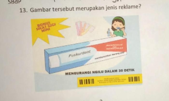 Berikut yang tidak termasuk reklame visual adalah