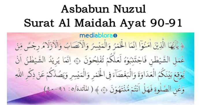 Asbabun nuzul surat al maidah ayat 32