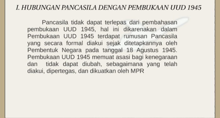 Hubungan pancasila uud 1945 pokok pikiran bagaimana pembukaan