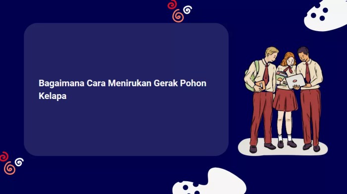 Gerakan pohon angin tertiup kelapa