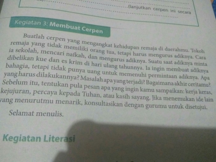 Cerpen tentang remaja yatim piatu yang harus mengurus adiknya