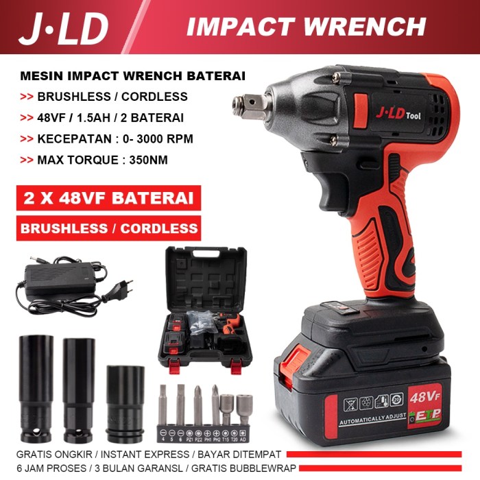 Portable impact wrench digunakan untuk mengendorkan