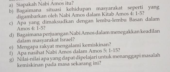 Bagaimana perjuangan nabi amos keadilan menegakkan masyarakat brainly membantu teks pliss loh