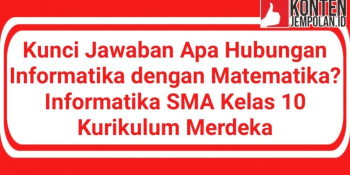 Bagaimana hubungan antara matematika dan informatika