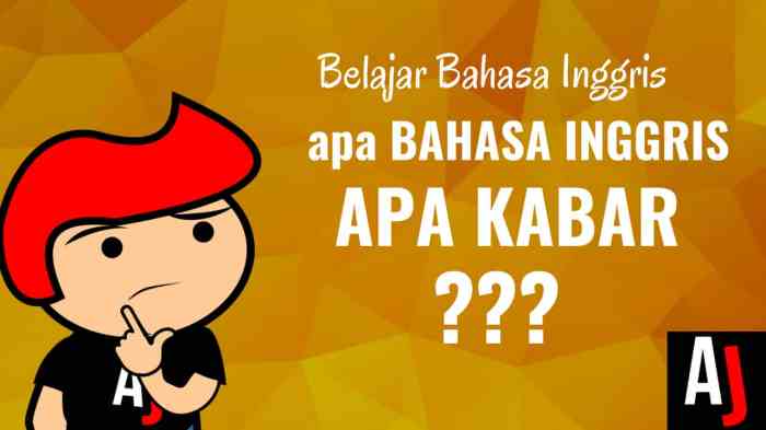 Inggrisnya kamu bahasa