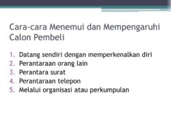 Berikut Cara Menemui dan Mempengaruhi Calon Pelanggan Kecuali…
