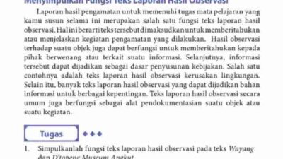 Bagaimana penulisan judul teks laporan hasil observasi