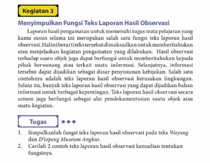 Bagaimana penulisan judul teks laporan hasil observasi