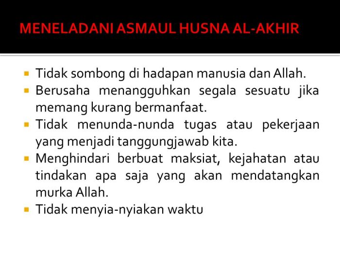 Bagaimanakah cara meneladani asmaul husna