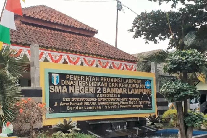 Pendaftaran sma 2 bandar lampung