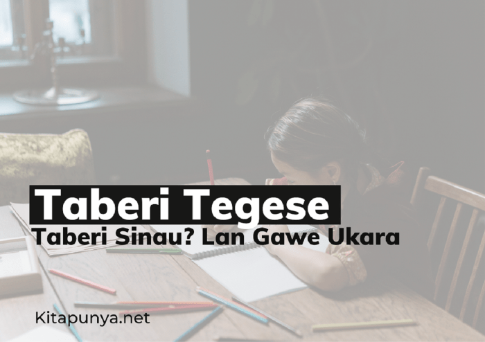 Taberi tegese