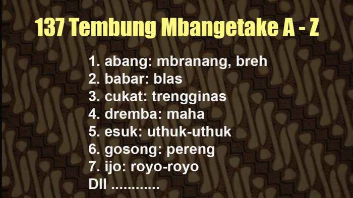 Tembung lantip tegese