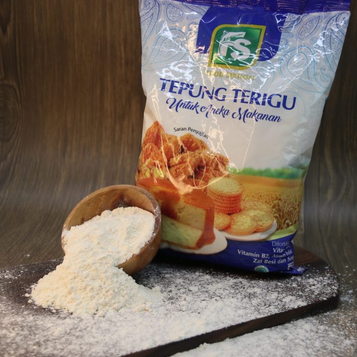 Tepung terigu biru segitiga 1kg bahan bukalapak mentah bogasari