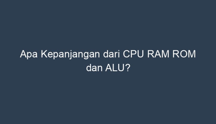 Kepanjangan rom cpu apakah alu memori hanya ponsel dibaca komputer