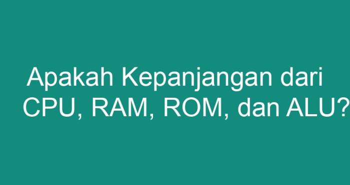 Apakah kepanjangan dari cpu ram rom dan alu