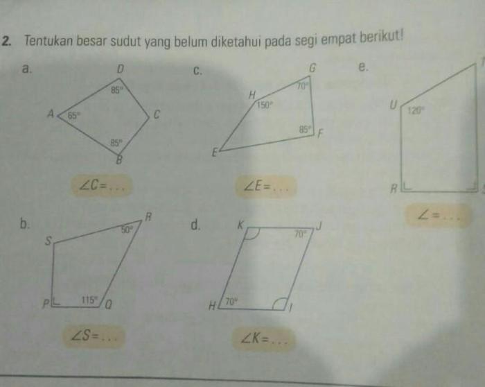 Besar sudut n pada bangun berikut adalah