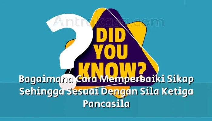 Pancasila nilai sila penerapan ketiga