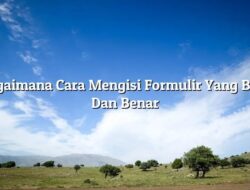 Bagaimana Cara Mengisi Formulir yang Baik dan Benar