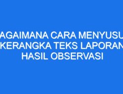 Bagaimana Cara Menyusun Kerangka Teks Laporan Hasil Observasi