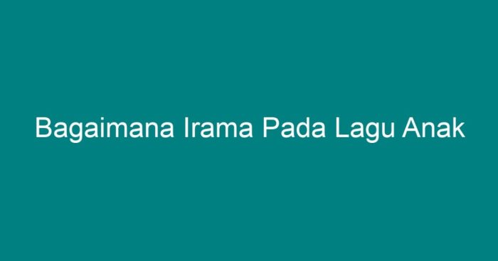 Irama pola lagu sederhana sbdp