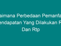 Bagaimana Perbedaan Pemanfaatan Pendapatan yang Dilakukan RTK dan RTP