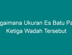 Bagaimana Ukuran Es Batu pada Ketiga Wadah Tersebut