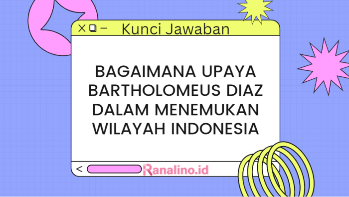 Bartholomeus diaz rute perjalanan