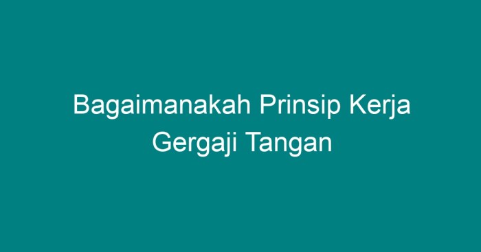 Gergaji tangan kerja bangku bagian mengenal