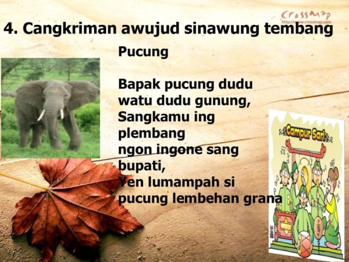 Bapak pucung rupane saengga gunung