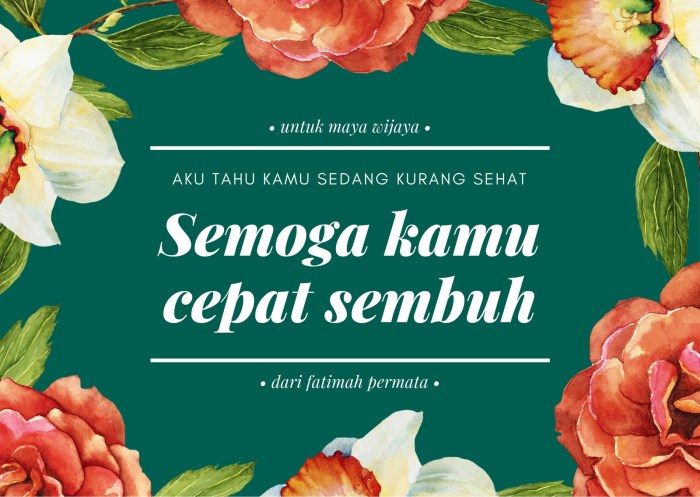 Bahasa krama cepat sembuh