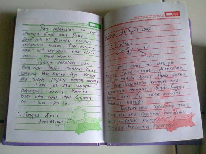 Contoh diary tentang sekolah