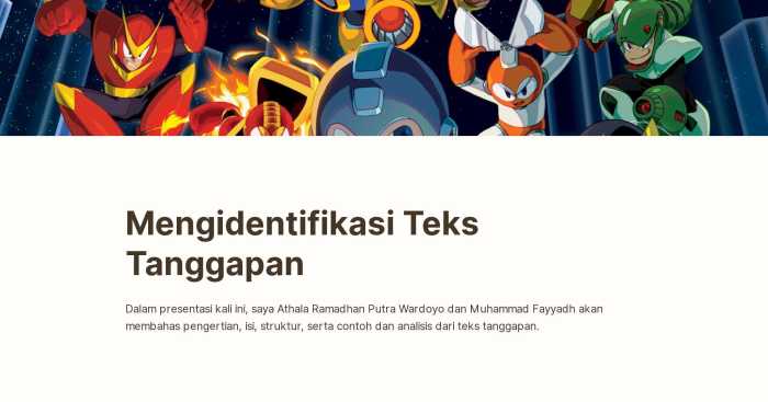 Bagaimana cara mengidentifikasi teks tanggapan