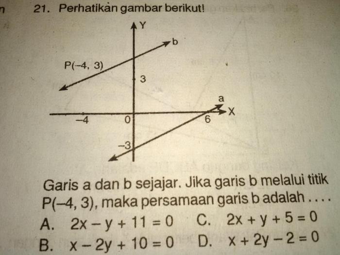 Tentukan kedudukan titik b terhadap garis ab