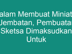 Sketsa Miniatur Jembatan: Memvisualisasikan Desain Sebelum Dibangun